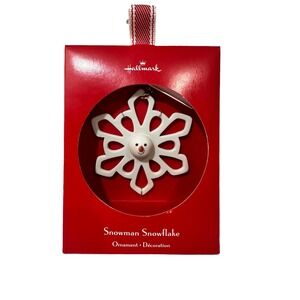 2007 Hallmark Snowman‎ Snowflake Ornament NIB Designed by Ruth Donikowski